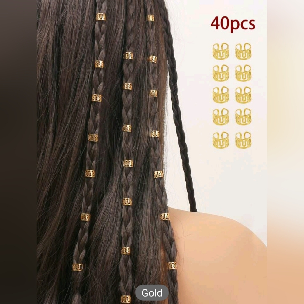 🔥 NEW Gold Hair Adjustable Beads (40 pcs)